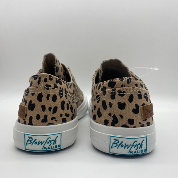 Blowfish Malibu Women’s Latte Leopard Spots Cotton Canvas Slip On Sneaker - Picture 5 of 13